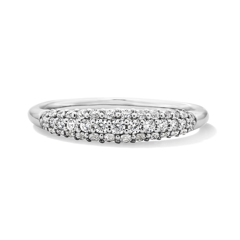 0.30 CT. T.W. Certified Lab-Grown Diamond Pavé Ring Sterling Silver (F/SI2)