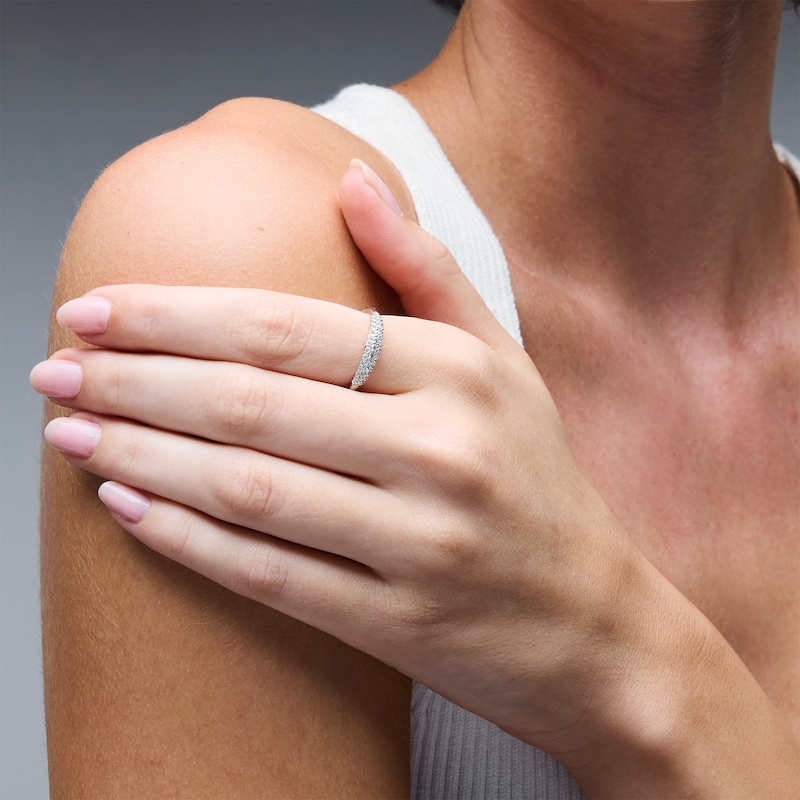 0.30 CT. T.W. Certified Lab-Grown Diamond Pavé Ring Sterling Silver (F/SI2)