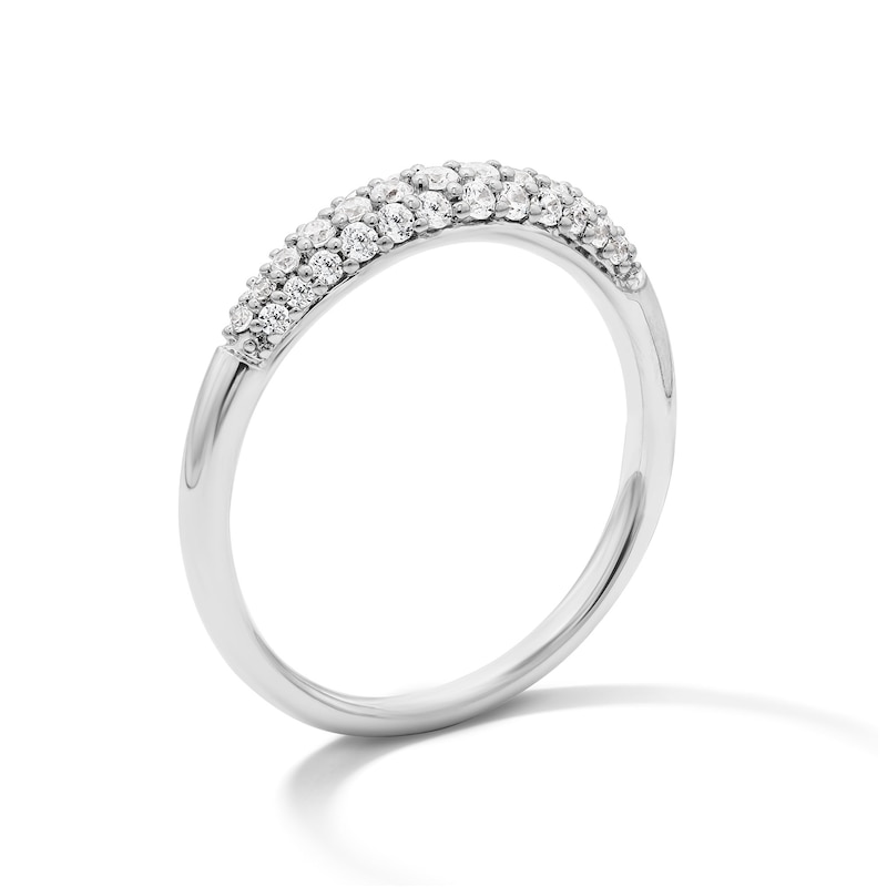0.30 CT. T.W. Certified Lab-Grown Diamond Pavé Ring Sterling Silver (F/SI2)