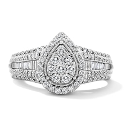 0.50 CT. T.W. Multi-Diamond Pavé and Channel Set Engagement Ring in 10K White Gold
