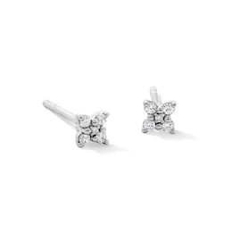0.08 CT. T.W. Certified Lab-Grown Diamond Criss-Cross Stud Earrings in Sterling Silver (F/SI2)