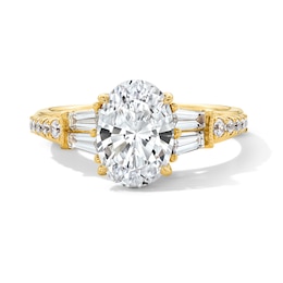 2.50 CT. T.W. Oval Certified Lab-Grown Diamond Engagement Ring in 14K Gold (F/VS2)