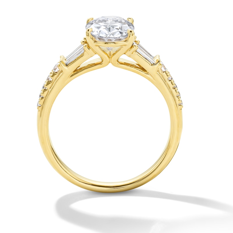 2.50 CT. T.W. Oval Certified Lab-Grown Diamond Engagement Ring 14K Gold (F/VS2)