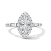 Thumbnail Image 1 of 1.50 CT. T.W. Marquise-Cut Certified Lab-Grown Diamond Frame Engagement Ring in 14K White Gold (F/VS2)