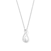 Thumbnail Image 1 of .10 CT. T.W. Certified Lab-Grown Diamond Solitaire Infinity Pendant in Sterling Silver (F/SI2)