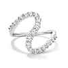 Thumbnail Image 1 of 1.00 CT. T.W. Certified Lab-Grown Diamond Wave Ring in Sterling Silver (F/SI2)