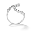 Thumbnail Image 3 of 1.00 CT. T.W. Certified Lab-Grown Diamond Wave Ring in Sterling Silver (F/SI2)