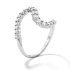 Thumbnail Image 4 of 1.00 CT. T.W. Certified Lab-Grown Diamond Wave Ring in Sterling Silver (F/SI2)