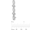 Thumbnail Image 3 of 0.25 CT. T.W. Diamond Marquise and Square Link Bracelet in Sterling Silver