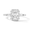 Thumbnail Image 1 of 1.50 CT. T.W. Radiant-Cut Certified Lab-Grown Diamond Frame Engagement Ring in 14K White Gold (F/VS2)