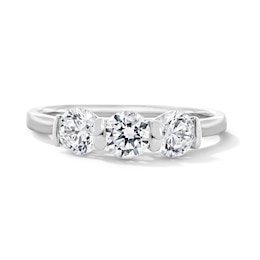 1.00 CT. T.W. Certified Lab-Grown Diamond Channel-Set Three-Stone Band in 14K White Gold (F/VS2)