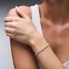 Thumbnail Image 2 of 5.00 CT. T.W. Certified Lab-Grown Diamond Offset Tennis Bracelet in 10K White Gold (F/SI2)