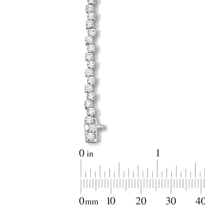 Main Image 3 of 5.00 CT. T.W. Certified Lab-Grown Diamond Offset Tennis Bracelet in 10K White Gold (F/SI2)
