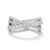 Thumbnail Image 1 of 1.00 CT. T.W. Certified Lab-Grown Diamond Crossover Ring in 10K White Gold (F/SI2)