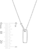 Thumbnail Image 3 of 0.05 CT. T.W. Diamond Paper Clip Link Pendant in Sterling Silver