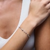 Thumbnail Image 2 of 0.25 CT. T.W. Certified Lab-Grown Diamond Solitaire Paper Clip Chain Bracelet in Sterling Silver (F/SI2) - 7.5”