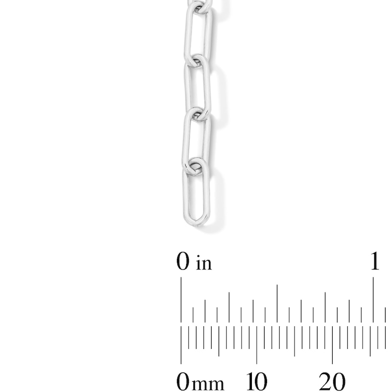 Main Image 3 of 0.25 CT. T.W. Certified Lab-Grown Diamond Solitaire Paper Clip Chain Bracelet in Sterling Silver (F/SI2) - 7.5”