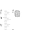 Thumbnail Image 3 of 0.15 CT. T.W. Certified Lab-Grown Diamond Multi-Stone Cushion Frame Earrings in Sterling Silver (F/SI2)