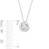 Thumbnail Image 3 of 0.40 CT. T.W. Certified Lab-Grown Diamond Solitaire Swirl Pendant in Sterling Silver (F/SI2)