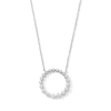 Thumbnail Image 1 of 0.50 CT. T.W. Certified Lab-Grown Diamond Circle Necklace in Sterling Silver (F/SI2)