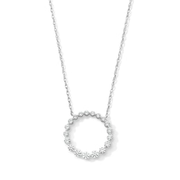 0.50 CT. T.W. Certified Lab-Grown Diamond Circle Necklace in Sterling Silver (F/SI2)