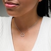 Thumbnail Image 2 of 0.50 CT. T.W. Certified Lab-Grown Diamond Circle Necklace in Sterling Silver (F/SI2)