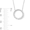 Thumbnail Image 3 of 0.50 CT. T.W. Certified Lab-Grown Diamond Circle Necklace in Sterling Silver (F/SI2)