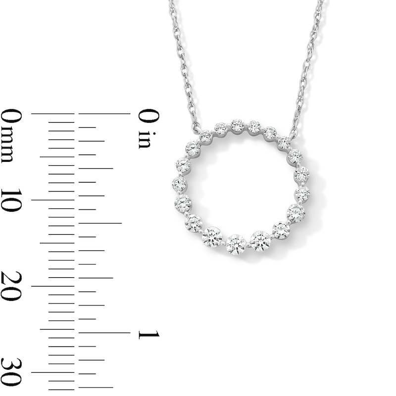 0.50 CT. T.W. Certified Lab-Grown Diamond Circle Necklace in Sterling Silver (F/SI2)