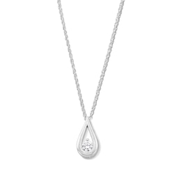 0.20 CT. T.W. Certified Lab-Grown Diamond Solitaire Teardrop Pendant in Sterling Silver (F/SI2)