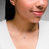 Thumbnail Image 2 of 0.20 CT. T.W. Certified Lab-Grown Diamond Solitaire Teardrop Pendant in Sterling Silver (F/SI2)