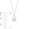 Thumbnail Image 3 of 0.20 CT. T.W. Certified Lab-Grown Diamond Solitaire Teardrop Pendant in Sterling Silver (F/SI2)