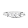 Thumbnail Image 1 of 1.00 CT. T.W. Princess-Cut Certified Lab-Grown Diamond Channel-Set Three-Stone Band in 14K White Gold (F/VS2)