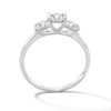 Thumbnail Image 3 of 1.00 CT. T.W. Princess-Cut Certified Lab-Grown Diamond Channel-Set Three-Stone Band in 14K White Gold (F/VS2)