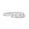Thumbnail Image 4 of 1.00 CT. T.W. Princess-Cut Certified Lab-Grown Diamond Channel-Set Three-Stone Band in 14K White Gold (F/VS2)