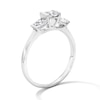 Thumbnail Image 5 of 1.00 CT. T.W. Princess-Cut Certified Lab-Grown Diamond Channel-Set Three-Stone Band in 14K White Gold (F/VS2)