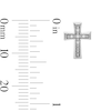Thumbnail Image 2 of Diamond-Accent Cross Stud Earrings in Sterling Silver