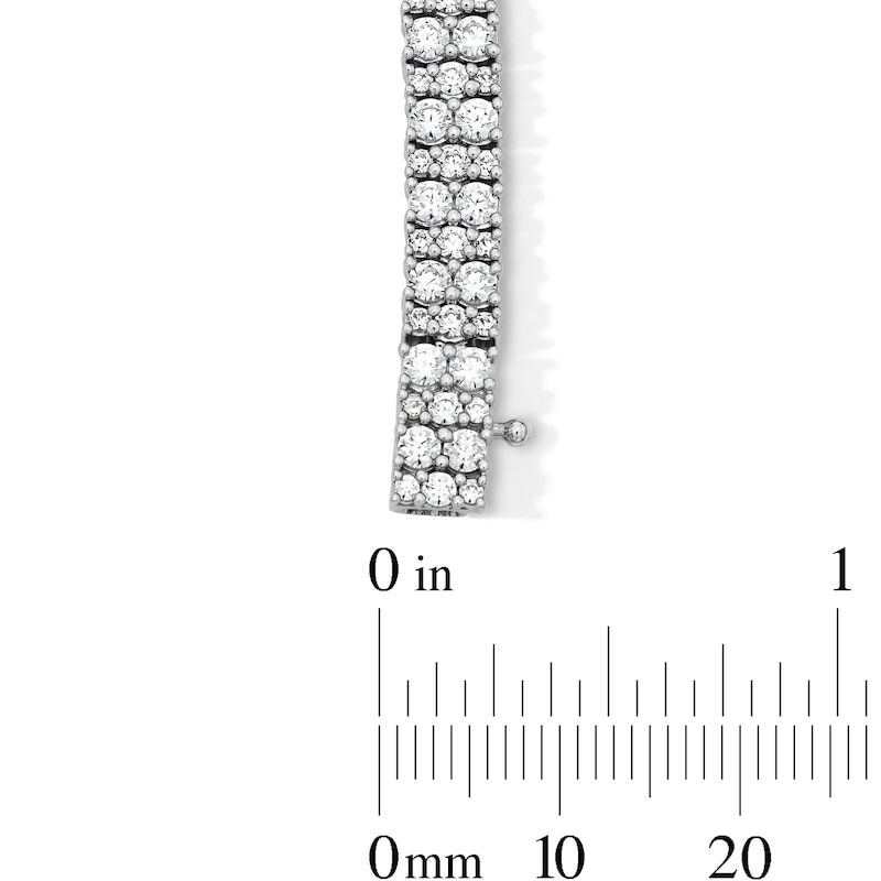 6.00 CT. T.W. Certified Lab-Grown Diamond Three-Row Tennis Bracelet in Sterling Silver (F/SI2)