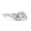 Thumbnail Image 4 of 0.20 CT. T.W. Diamond Three-Stone Engagement Ring in 10K White Gold (J/I3)