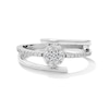Thumbnail Image 1 of 0.25 CT.T.W. Diamond Bypass Fashion Ring in Sterling Silver