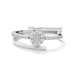 0.25 CT.T.W. Diamond Bypass Fashion Ring in Sterling Silver