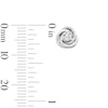 Thumbnail Image 3 of 0.30 CT. T.W. Certified Lab-Grown Diamond Solitaire Swirl Stud Earrings in Sterling Silver (F/SI2)