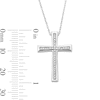Thumbnail Image 3 of Diamond-Accent Cross Pendant in Sterling Silver