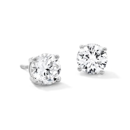 0.50 CT. T.W. Certified Lab-Grown Diamond Solitaire Stud Earrings in 10K White Gold (F/SI2)