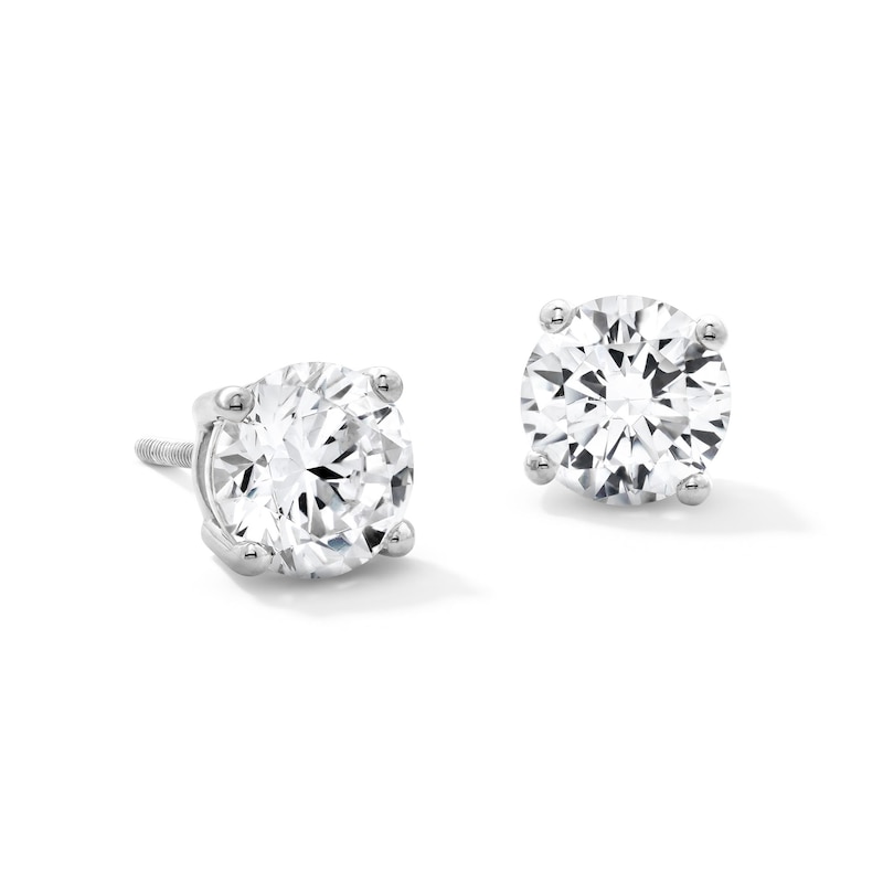 Main Image 1 of 0.50 CT. T.W. Certified Lab-Grown Diamond Solitaire Stud Earrings in 10K White Gold (F/SI2)