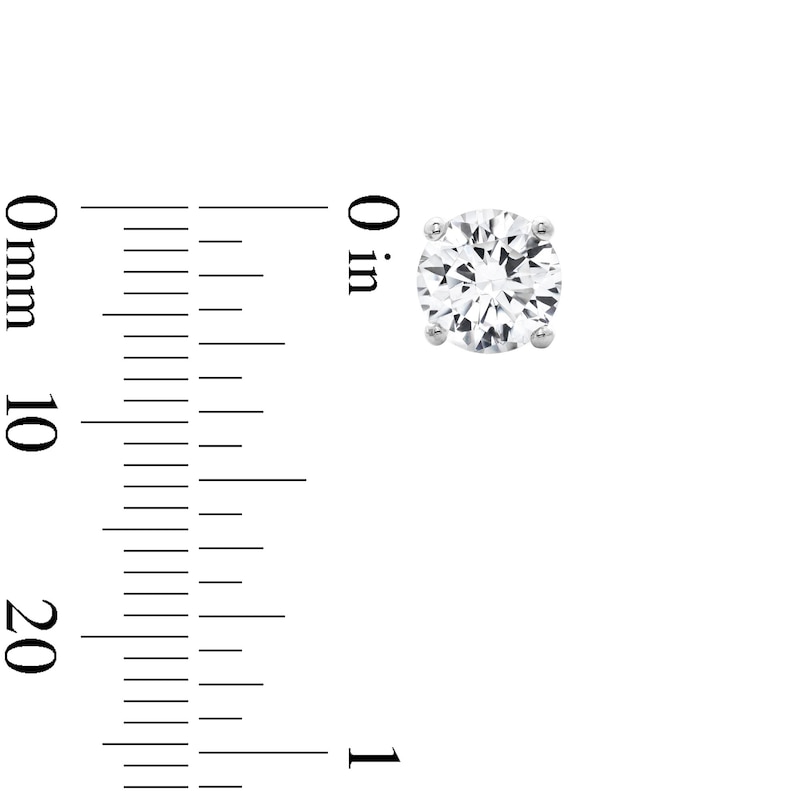 Main Image 3 of 0.50 CT. T.W. Certified Lab-Grown Diamond Solitaire Stud Earrings in 10K White Gold (F/SI2)