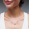 Thumbnail Image 2 of 0.58 CT. T.W. Certified Lab-Grown Diamond Station Necklace in Sterling Silver with 14K Yellow Gold Plate (I/SI2)