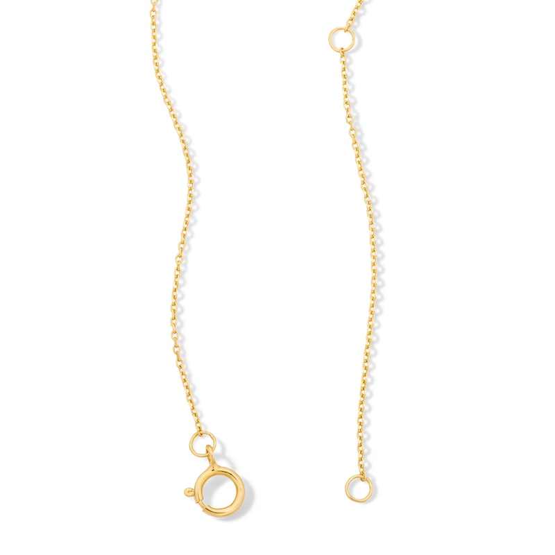 0.58 CT. T.W. Certified Lab-Grown Diamond Station Necklace in Sterling Silver with 14K Yellow Gold Plate (I/SI2)