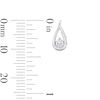 Thumbnail Image 3 of 0.20 CT. T.W. Certified Lab-Grown Diamond Solitaire Teardrop Frame Earrings in Sterling Silver (F/SI2)