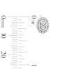 Thumbnail Image 3 of 0.15 CT. T.W. Certified Lab-Grown Diamond Multi-Stone Oval Frame Earrings in Sterling Silver (F/SI2)