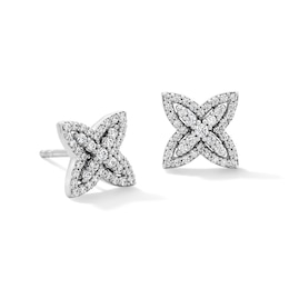 0.30 CT. T.W. Certified Lab-Grown Diamond Butterfly Stud Earrings in Sterling Silver (F/SI2)